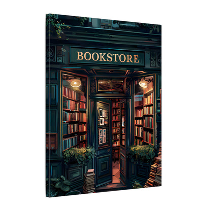 .75" Matte Canvas - Midnight Bookstore Glow
