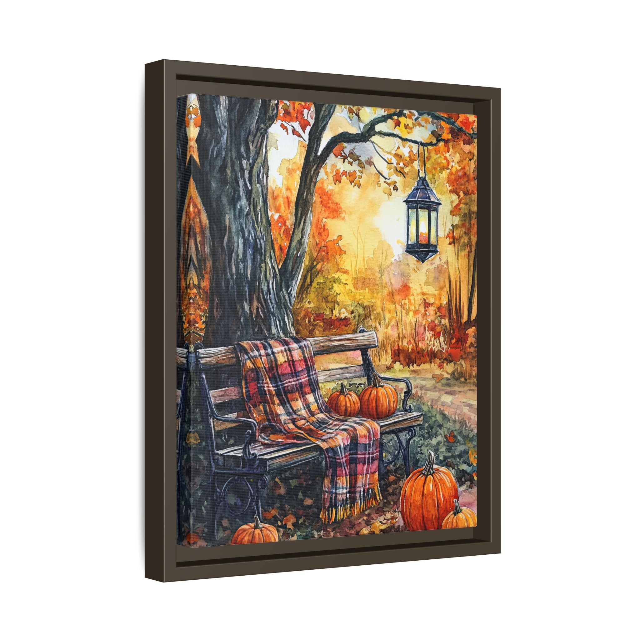 Framed Canvas - Golden Pause in Fall
