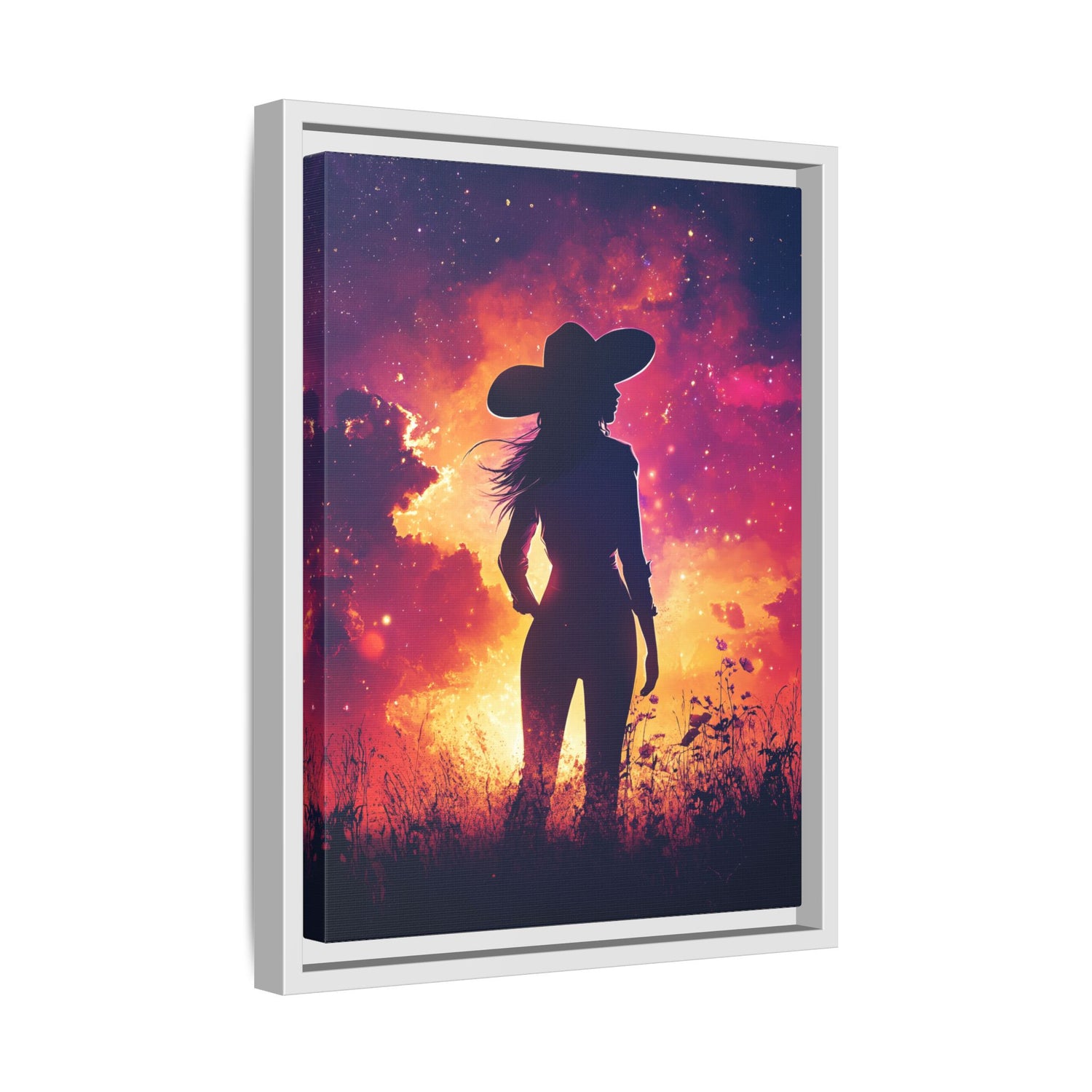 Framed Canvas - Cosmic Cowgirl