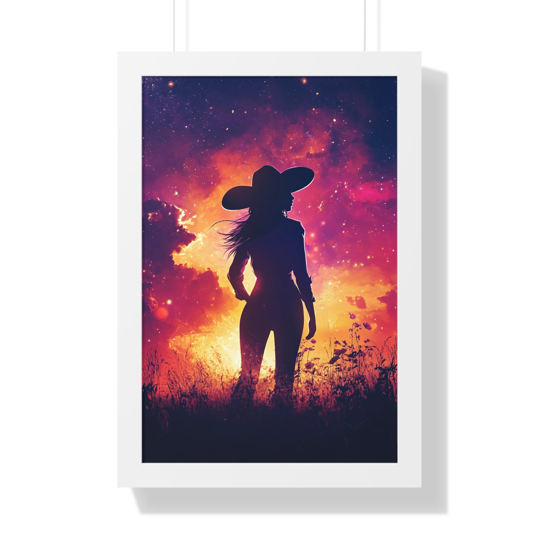 Framed Paper Print - Cosmic Cowgirl