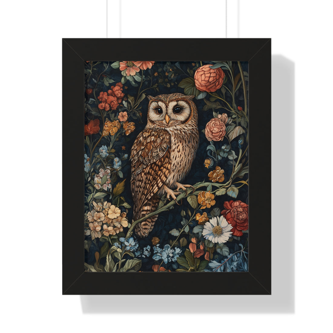 Framed Paper Print - Guardian of the Floral Night