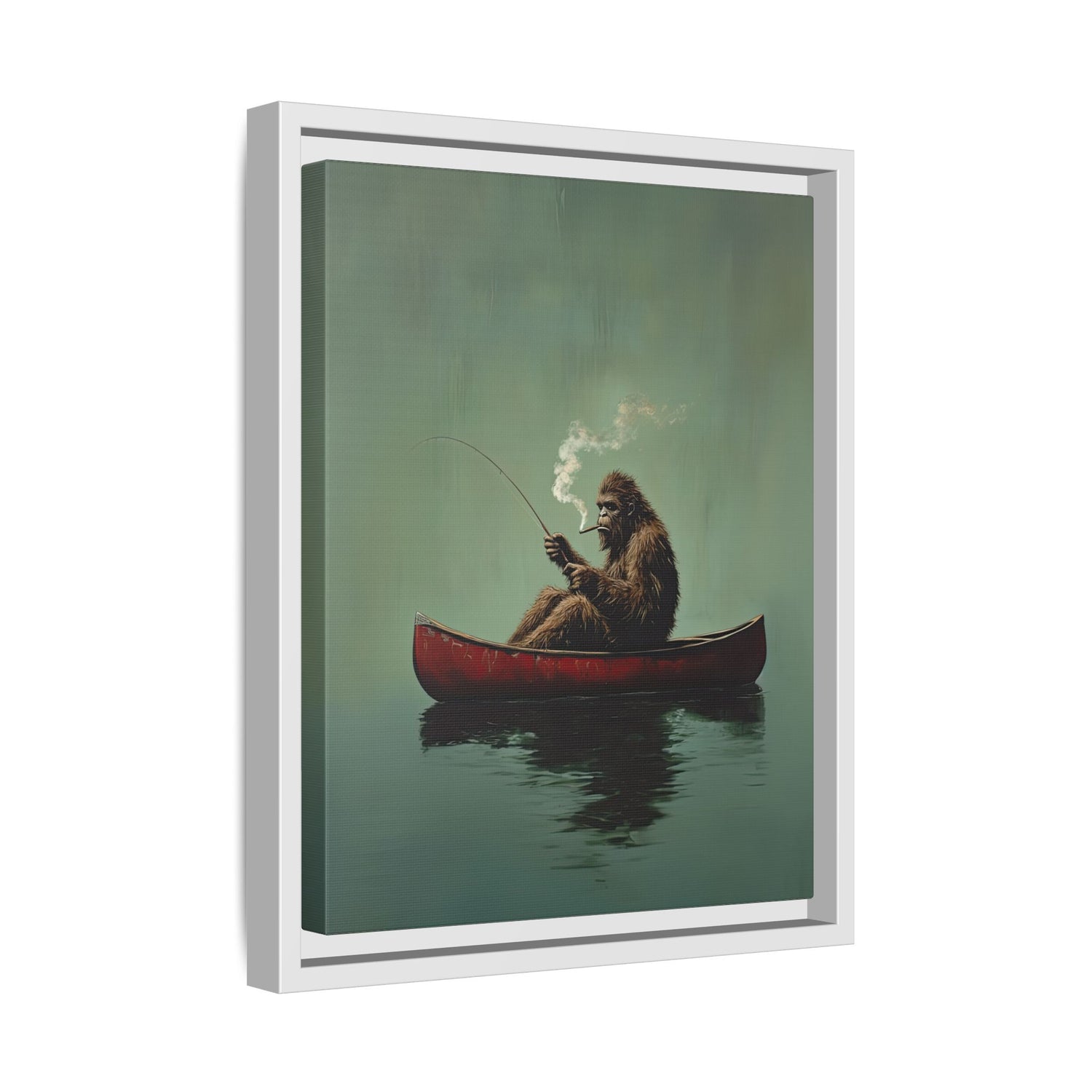 Framed Canvas - Bigfoot Canoe Adventure