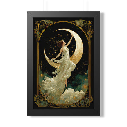 Framed Paper Print - Moon Goddess Ascending