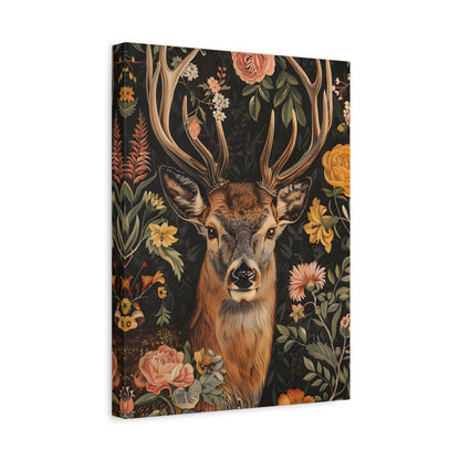 1.25" Matte Canvas - Floral Deer Majesty