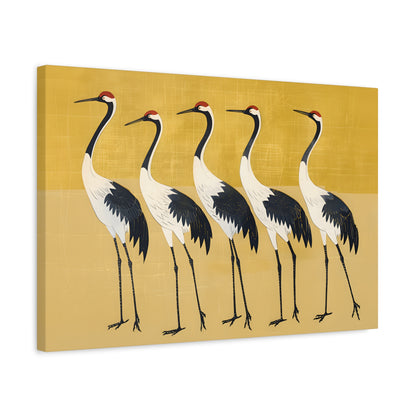 1.25" Matte Canvas - Golden Parade of Cranes