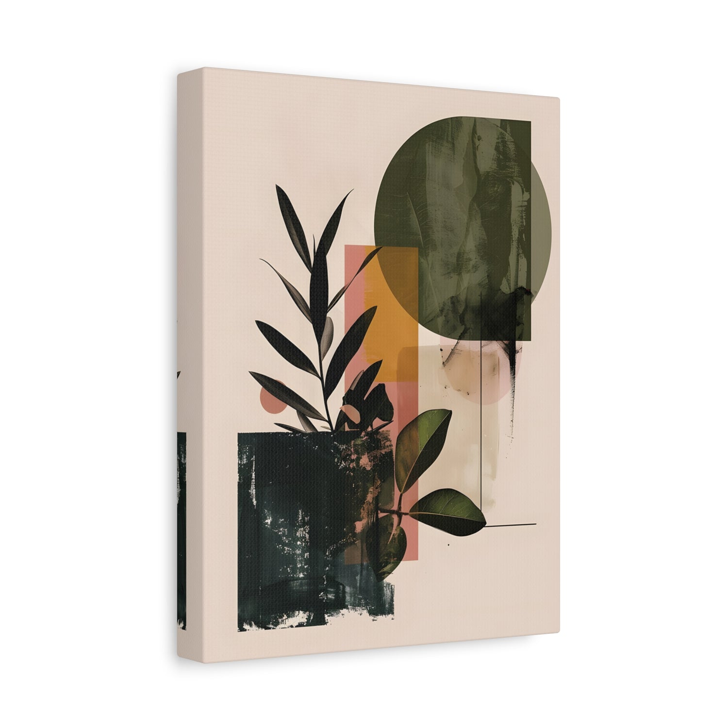 1.25" Matte Canvas - Sage Geometry Botanicals