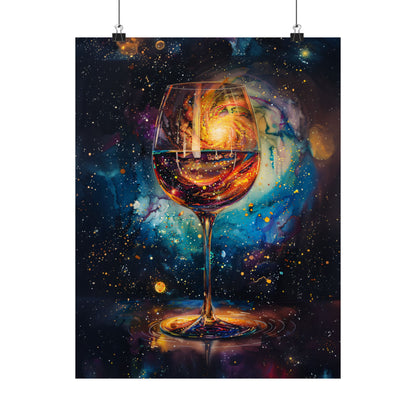 Cosmic Swirl in Wine Glass