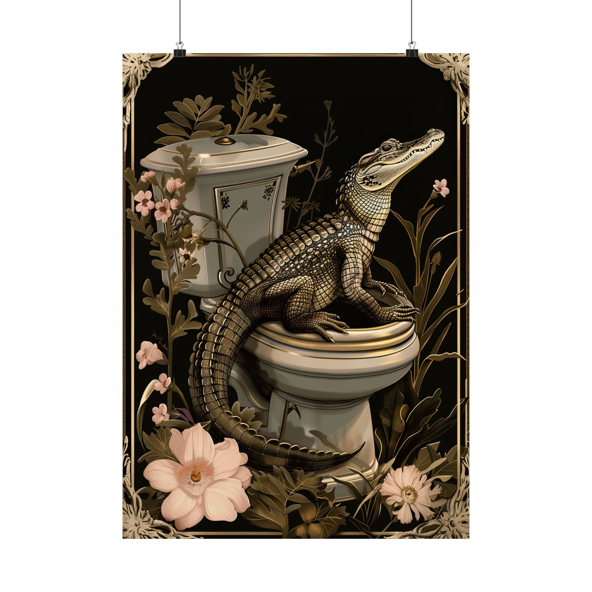 Toilet Gator Floral Surprise