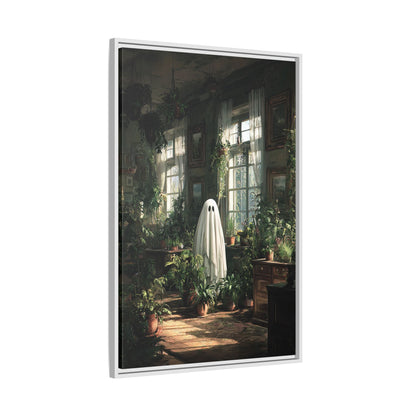 Framed Canvas - Ghost Among Houseplants