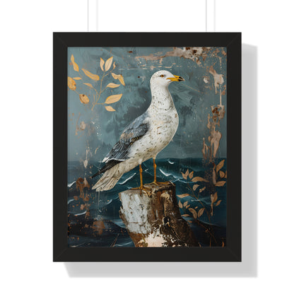 Framed Paper Print - Seagull’s Ocean Perch