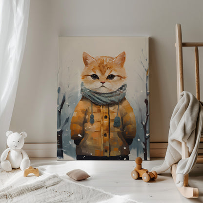 .75&quot; Matte Canvas - Cozy Kitty&