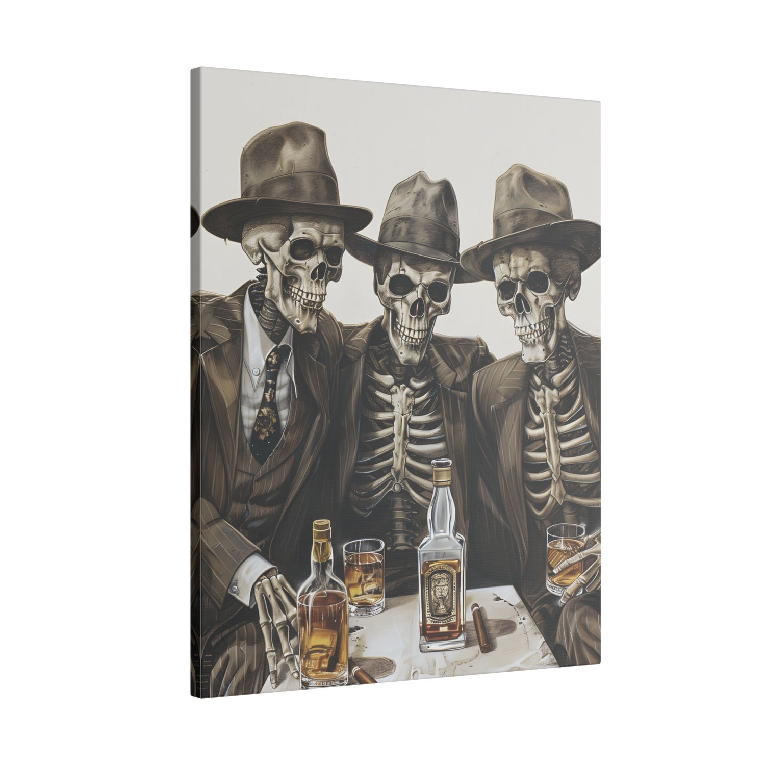 .75" Matte Canvas - Skeleton Whiskey Gentlemen