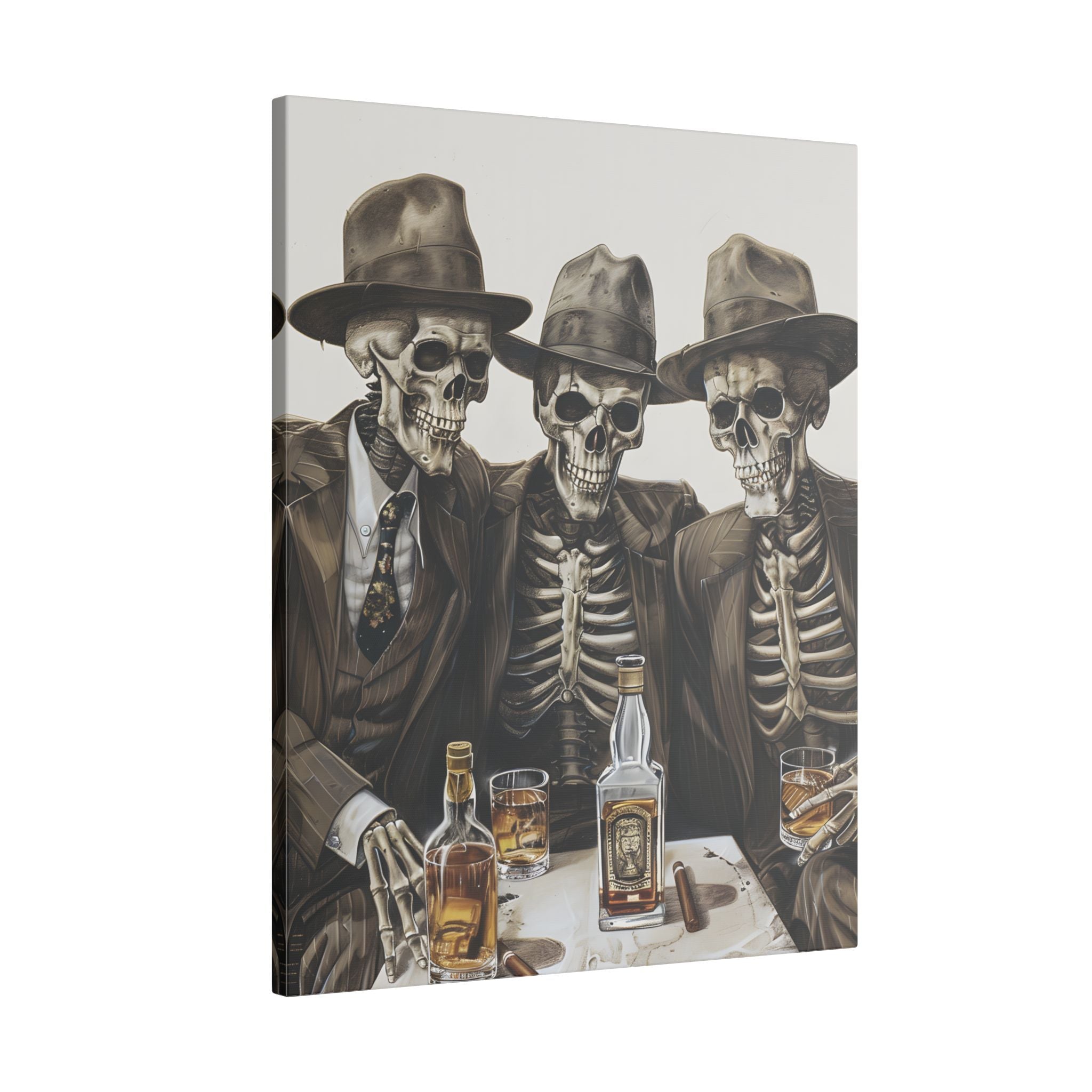 .75" Matte Canvas - Skeleton Whiskey Gentlemen