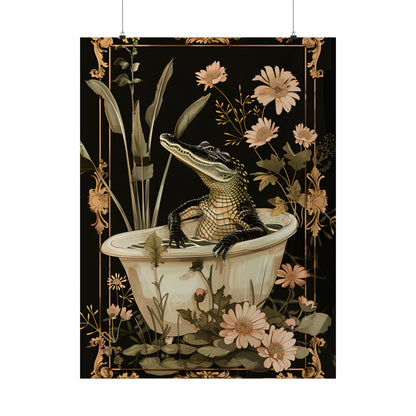 Crocodile in Bloom Bath Bliss