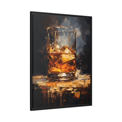 Framed Canvas - Liquid Gold Illuminated