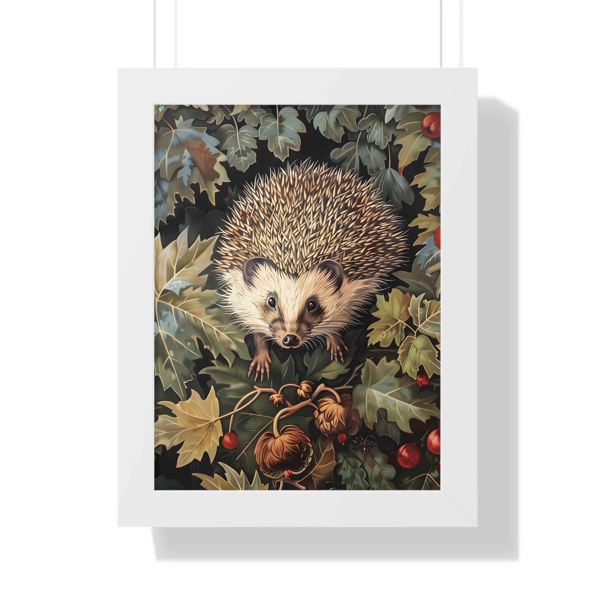 Framed Paper Print - Woodland Hedgehog Hideaway