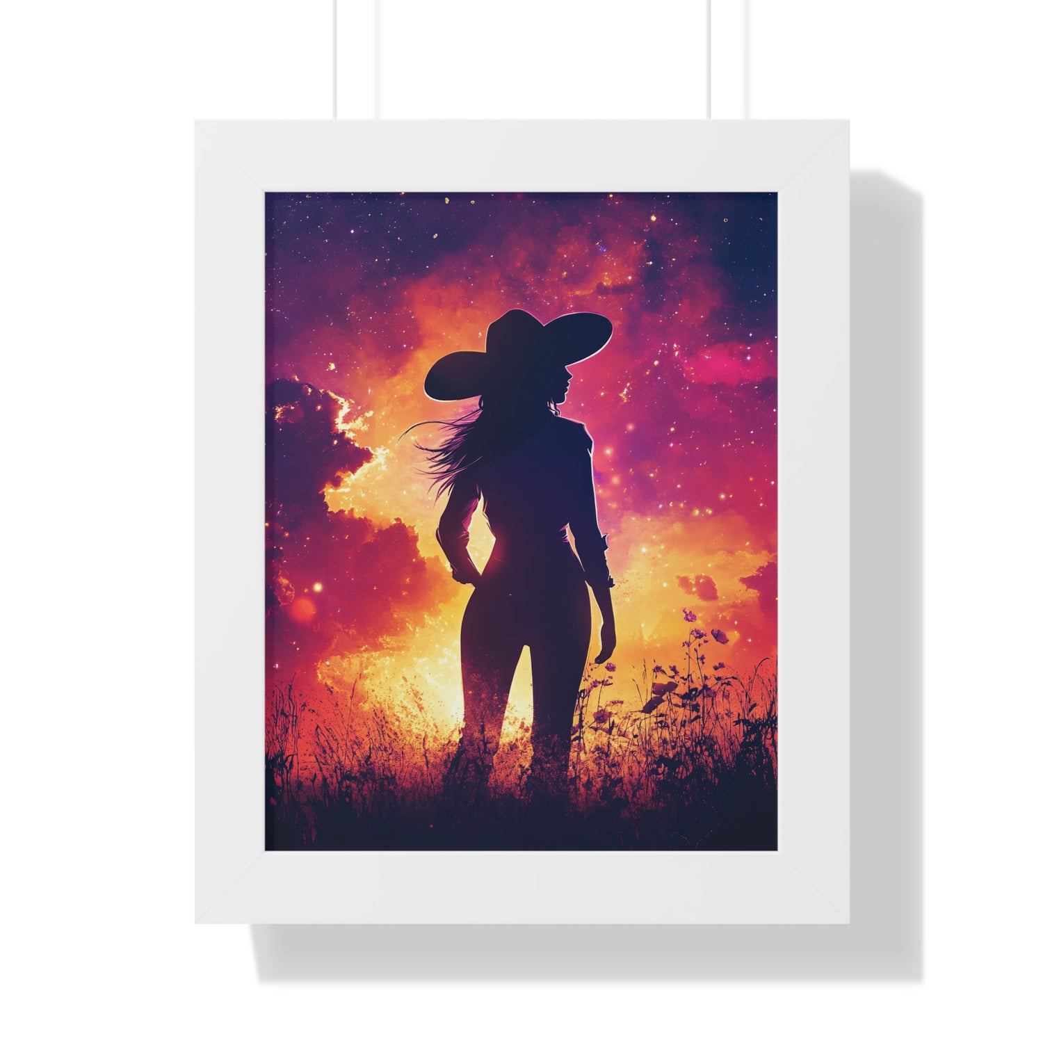 Framed Paper Print - Cosmic Cowgirl