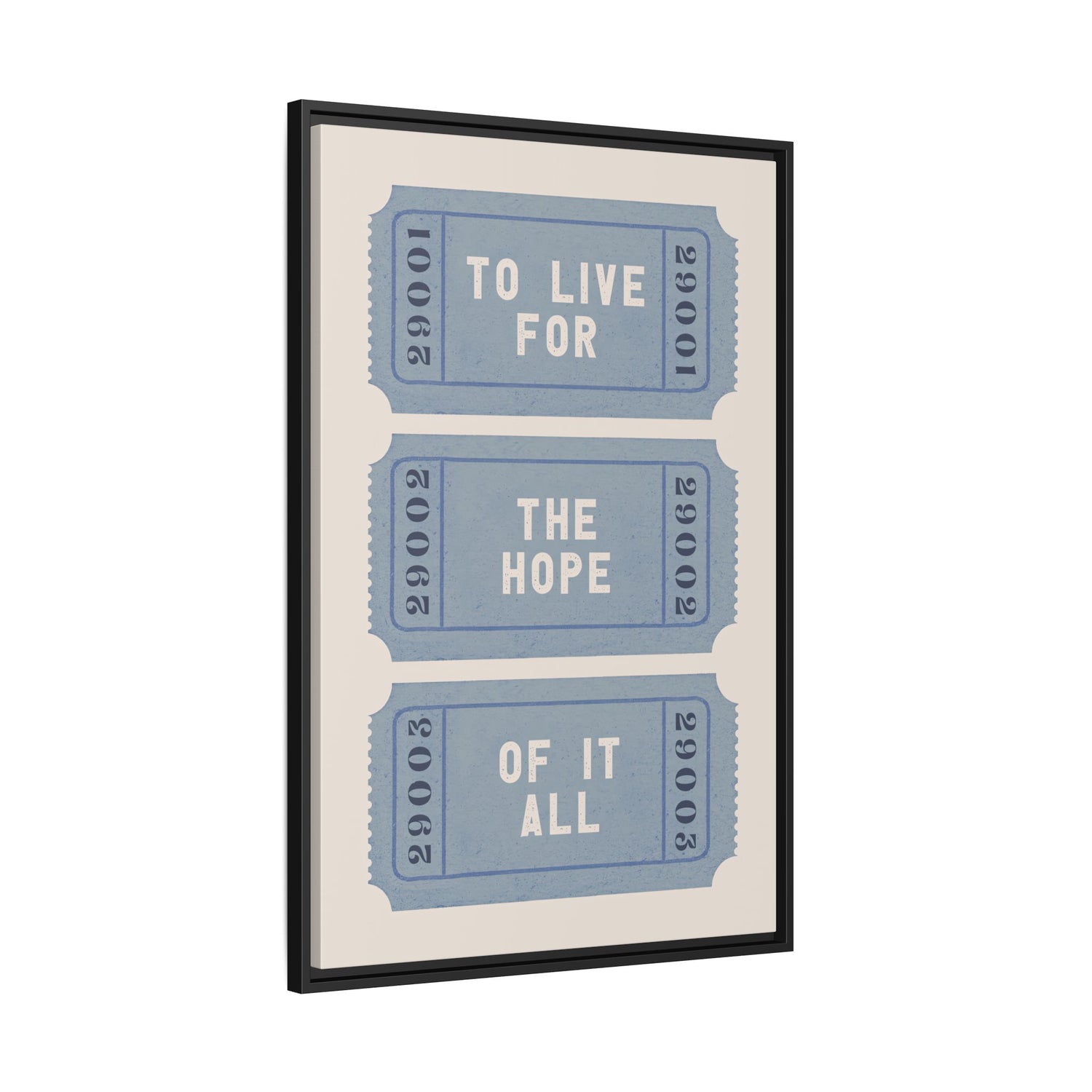 Framed Canvas - The Hope Ticket Trilogy