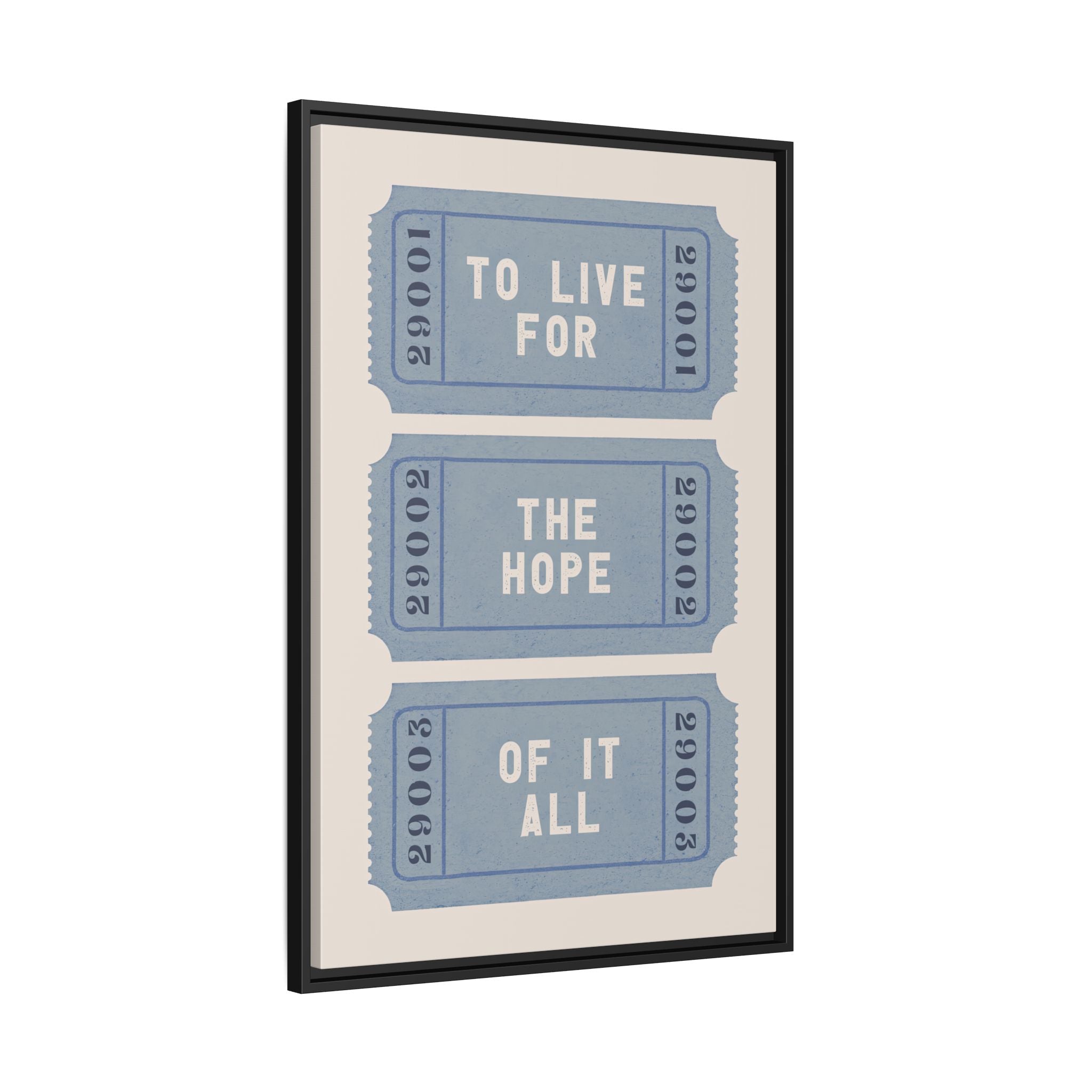 Framed Canvas - The Hope Ticket Trilogy