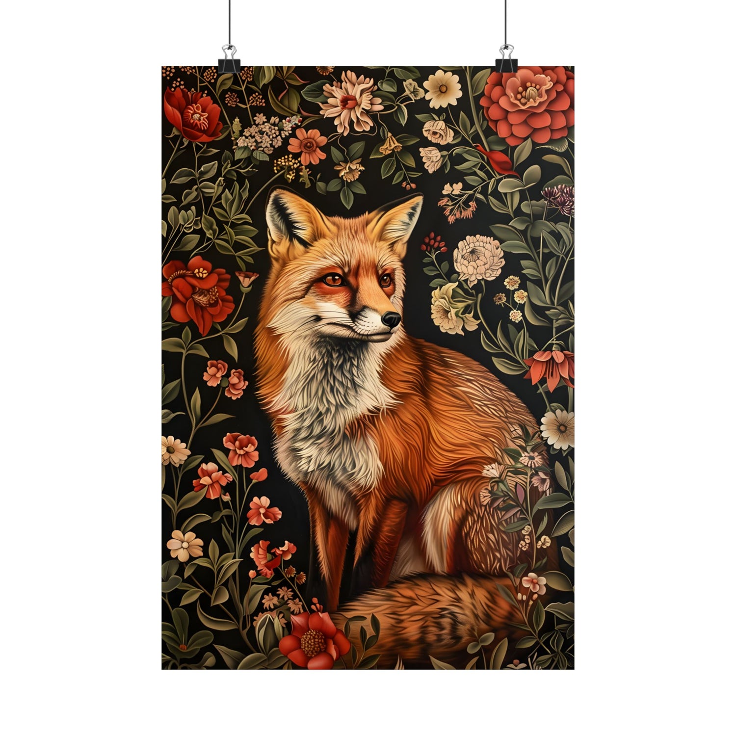 Fox Amongst Floral Whimsy