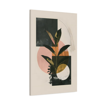 1.25" Matte Canvas - Blush Geometry Leafscape