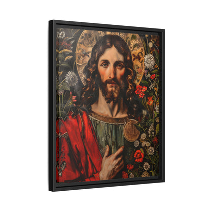 Framed Canvas - Sacred Floral Savior