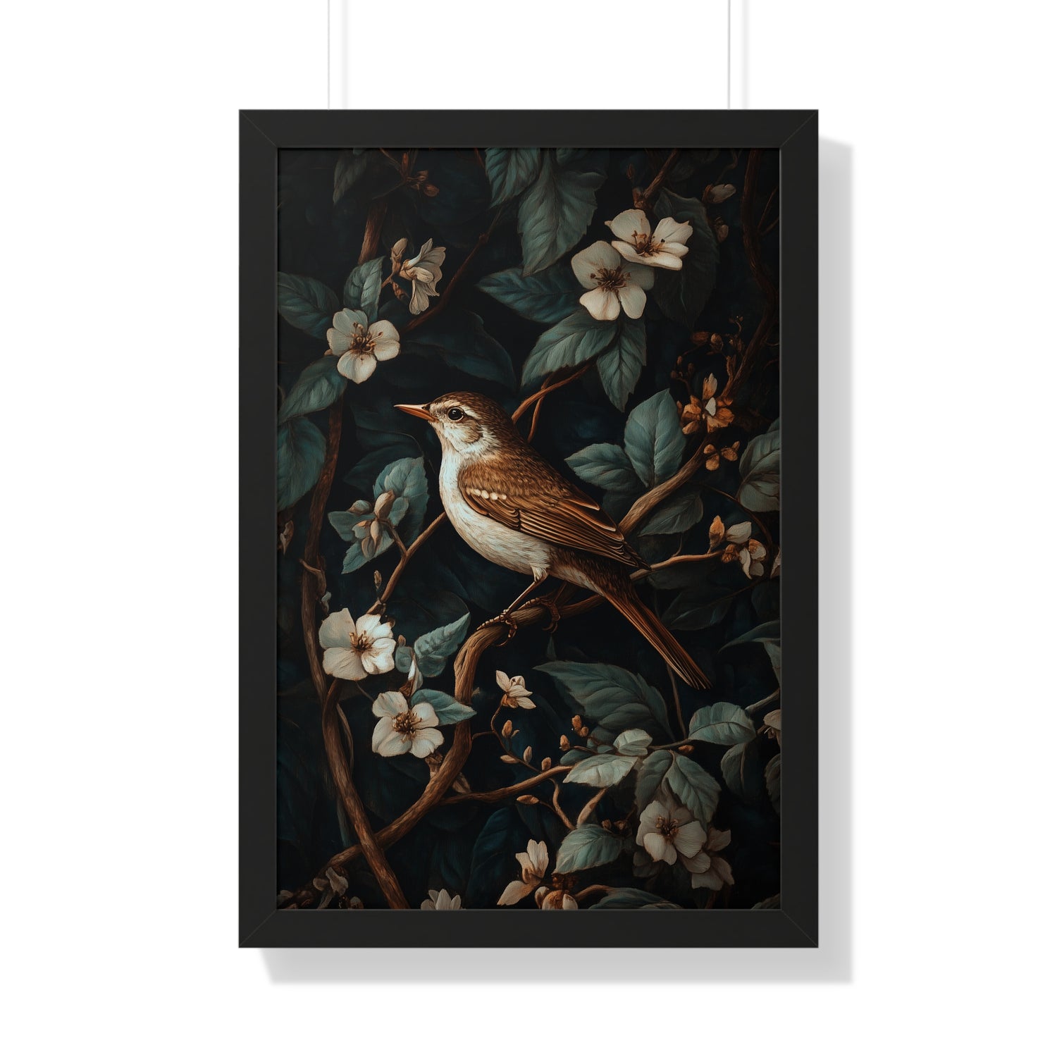 Framed Paper Print - Serenade Among Blossoms