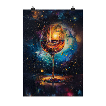 Cosmic Swirl in Wine Glass