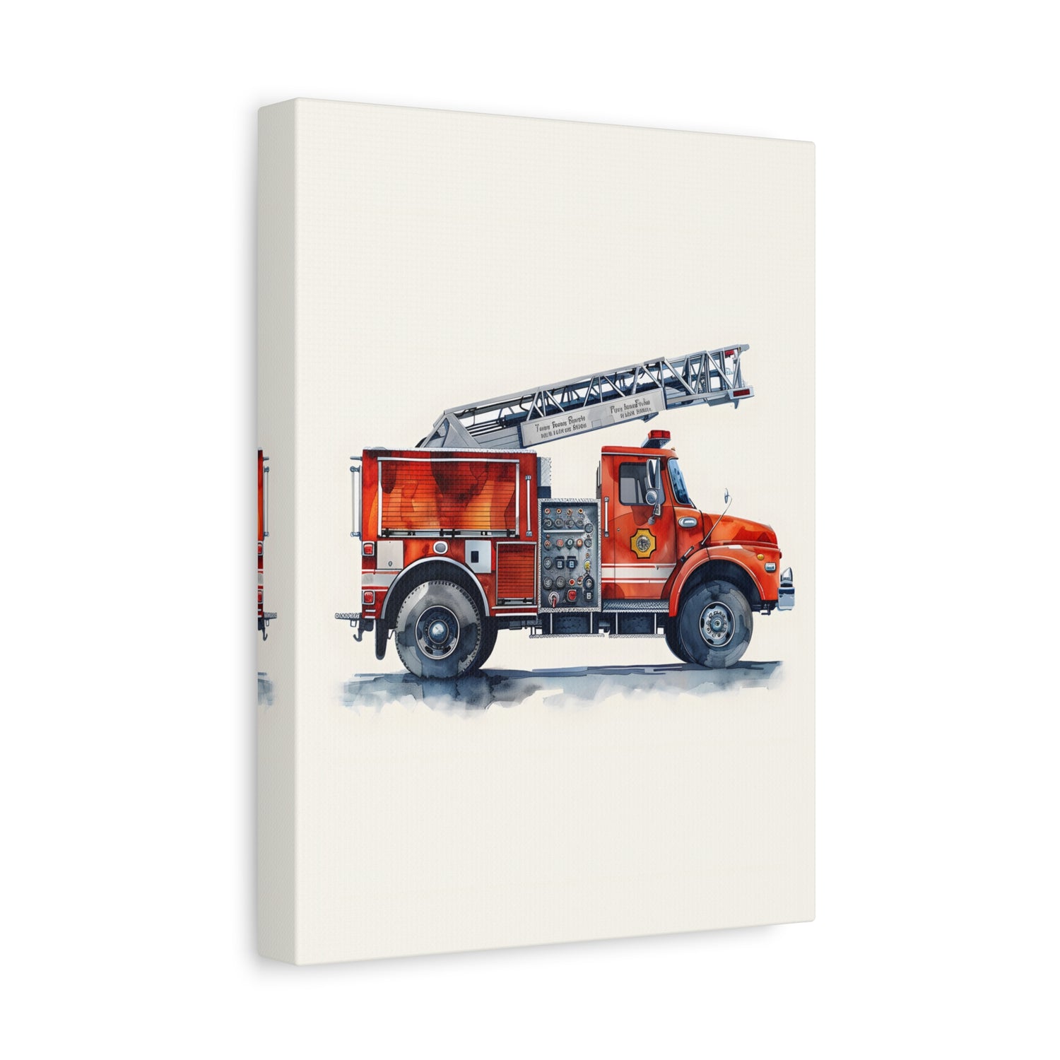 1.25" Matte Canvas - Ladder Firetruck Nursery