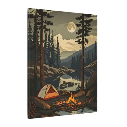 .75" Matte Canvas - Moonlit Campfire Escape