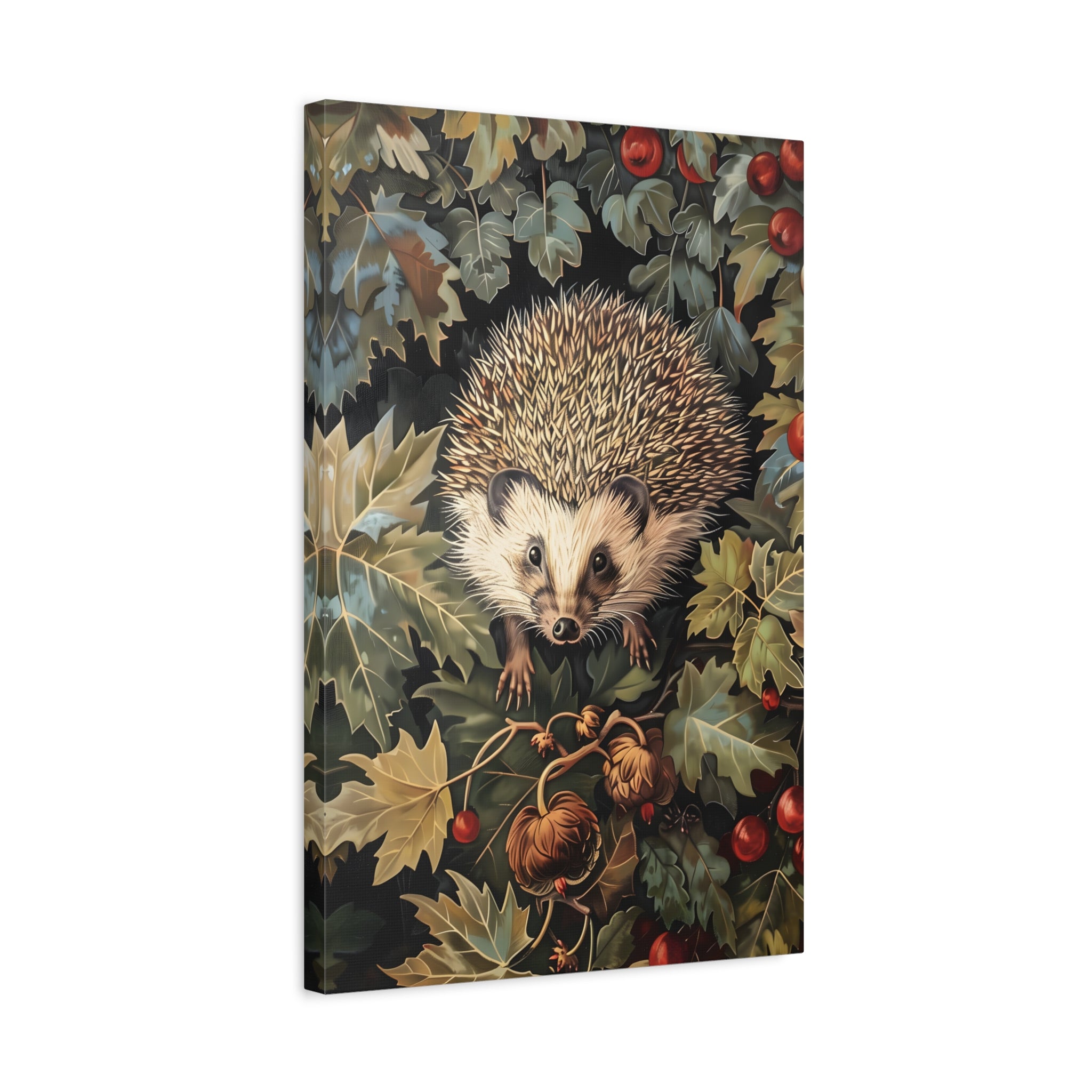 1.25" Matte Canvas - Woodland Hedgehog Hideaway