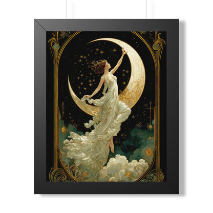 Framed Paper Print - Moon Goddess Ascending