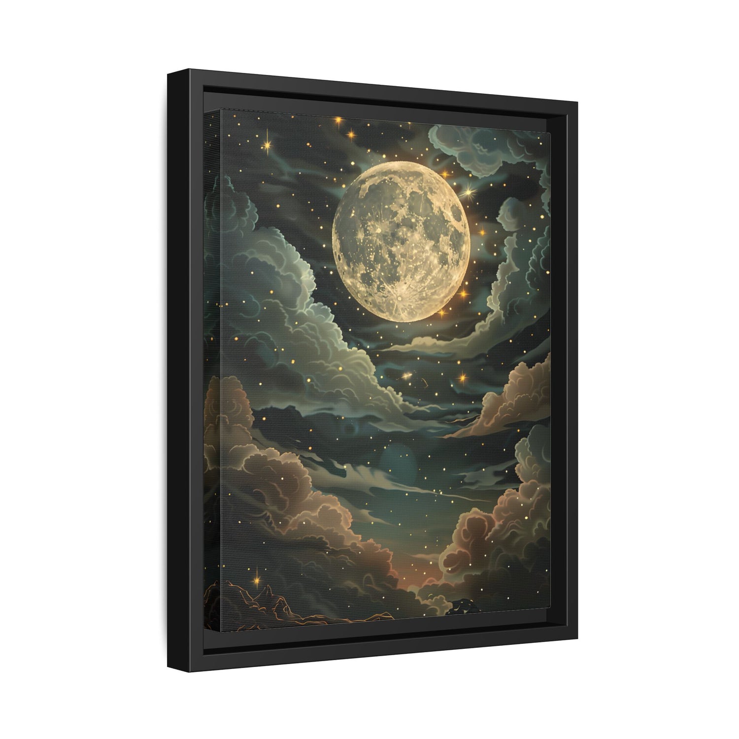 Framed Canvas - Enchanting Lunar Glow