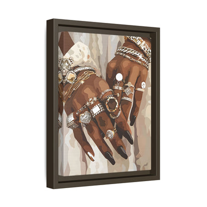 Framed Canvas - Layered Luxe Jewelry Hands