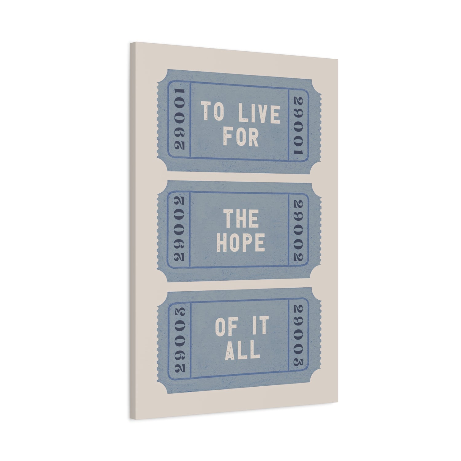 1.25" Matte Canvas - The Hope Ticket Trilogy