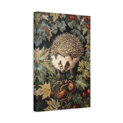 1.25" Matte Canvas - Woodland Hedgehog Hideaway