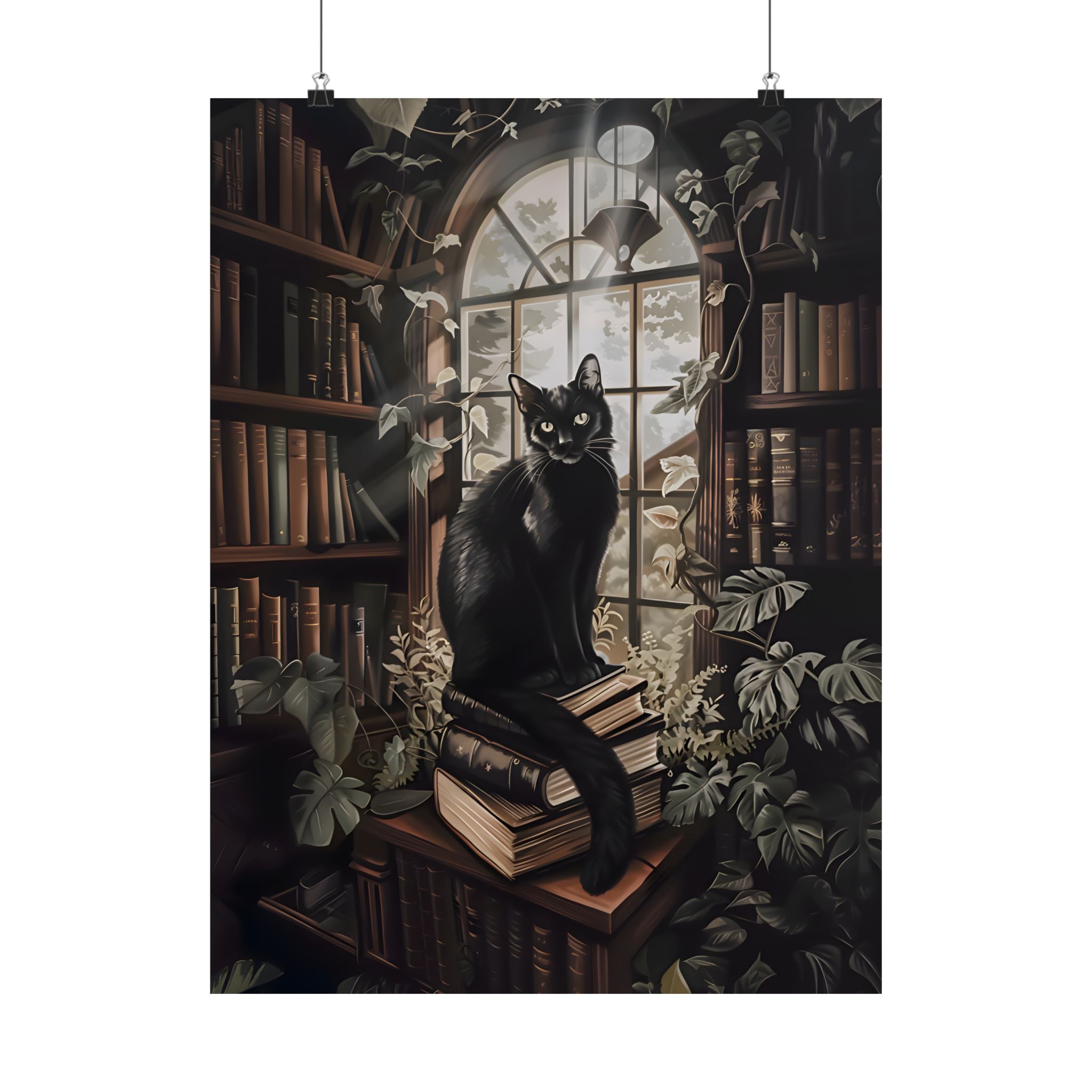 Book Hoarder Feline Gaze