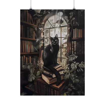 Book Hoarder Feline Gaze