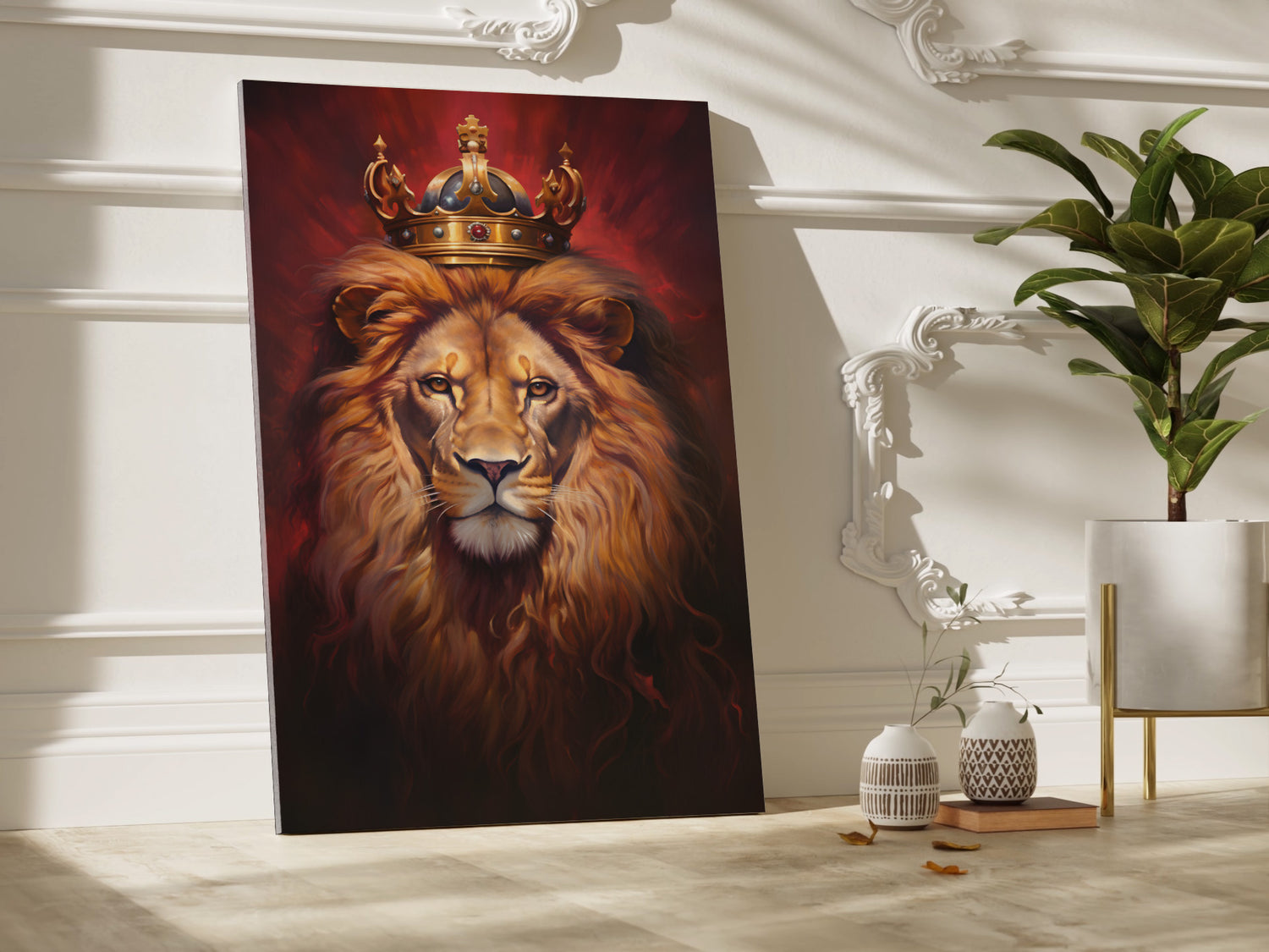 .75&quot; Matte Canvas - Majestic Lion Royale