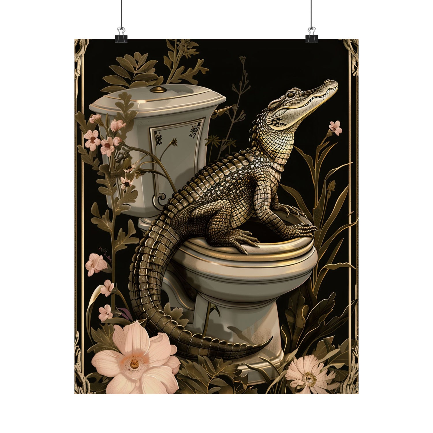 Toilet Gator Floral Surprise