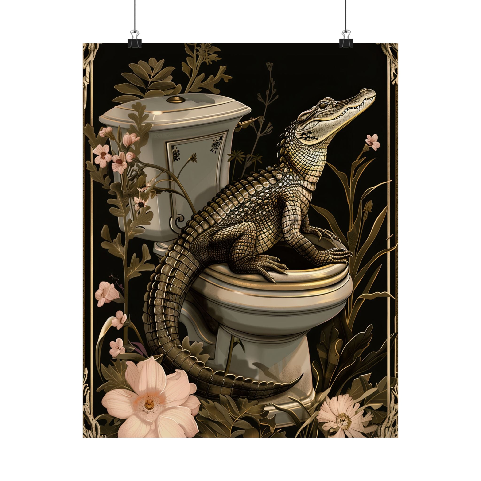 Toilet Gator Floral Surprise