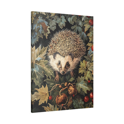 .75" Matte Canvas - Woodland Hedgehog Hideaway