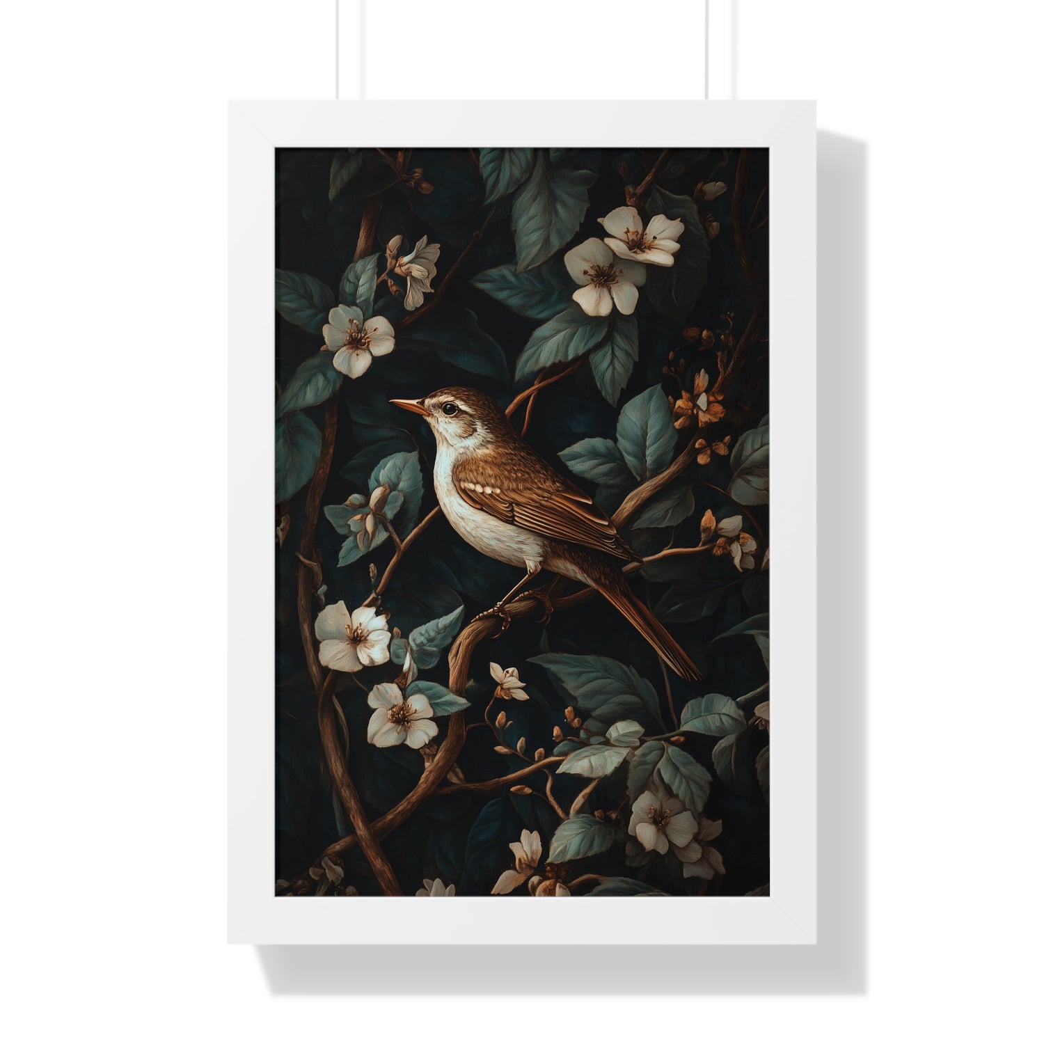 Framed Paper Print - Serenade Among Blossoms