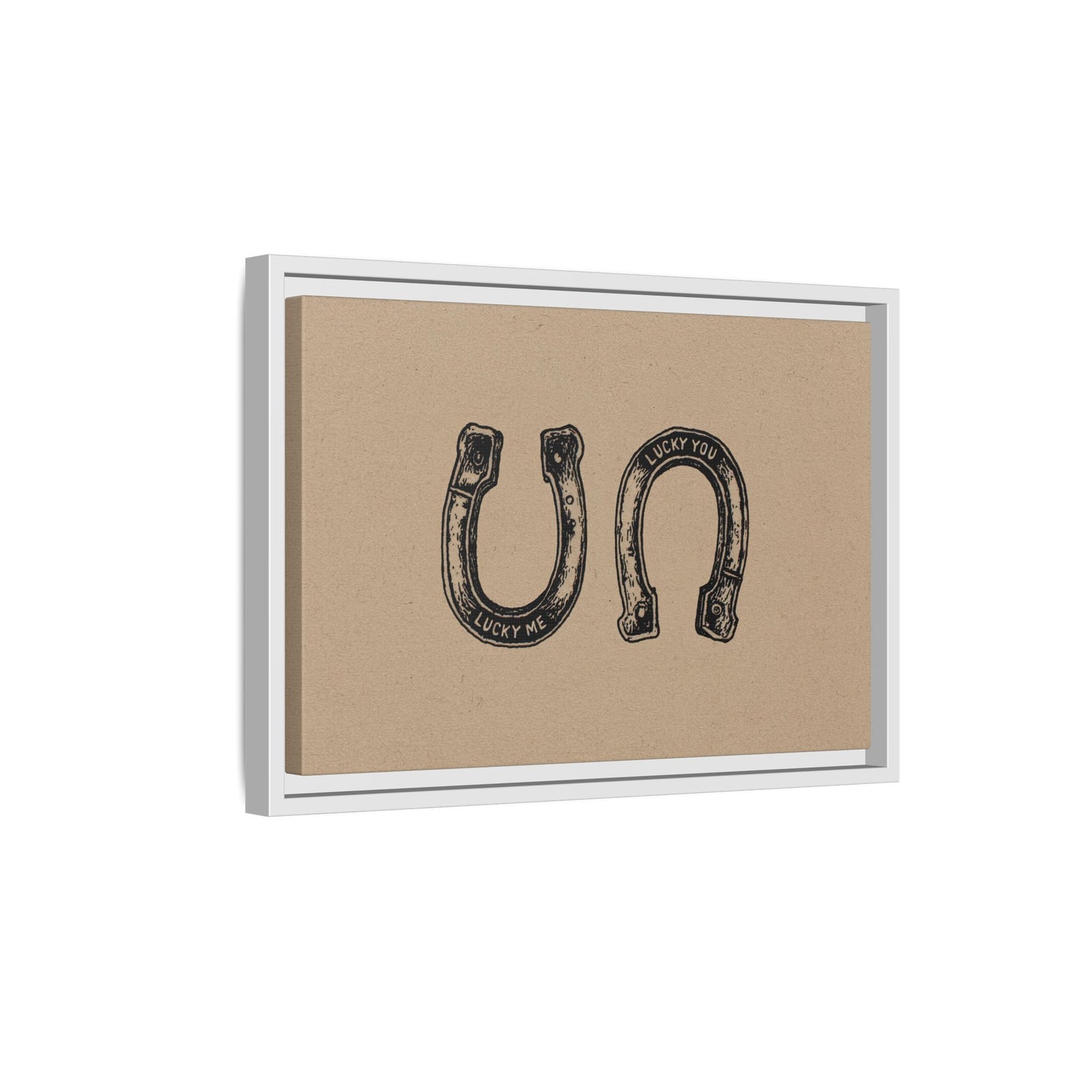 Framed Canvas - Lucky Me Lucky You Horseshoes