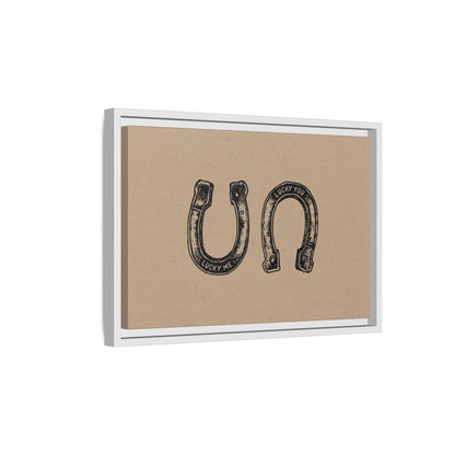 Framed Canvas - Lucky Me Lucky You Horseshoes