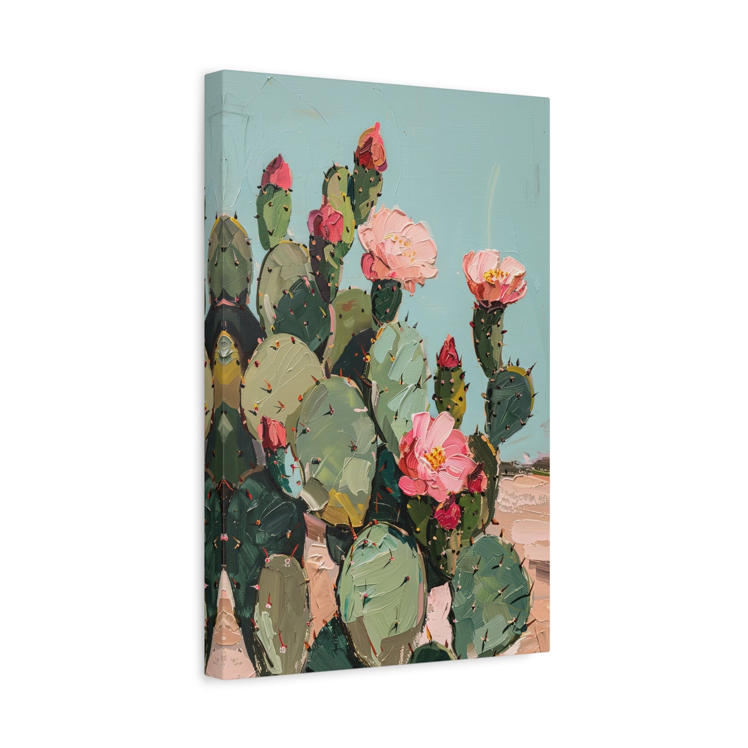 1.25" Matte Canvas - Arizona Blooming Cactus Color