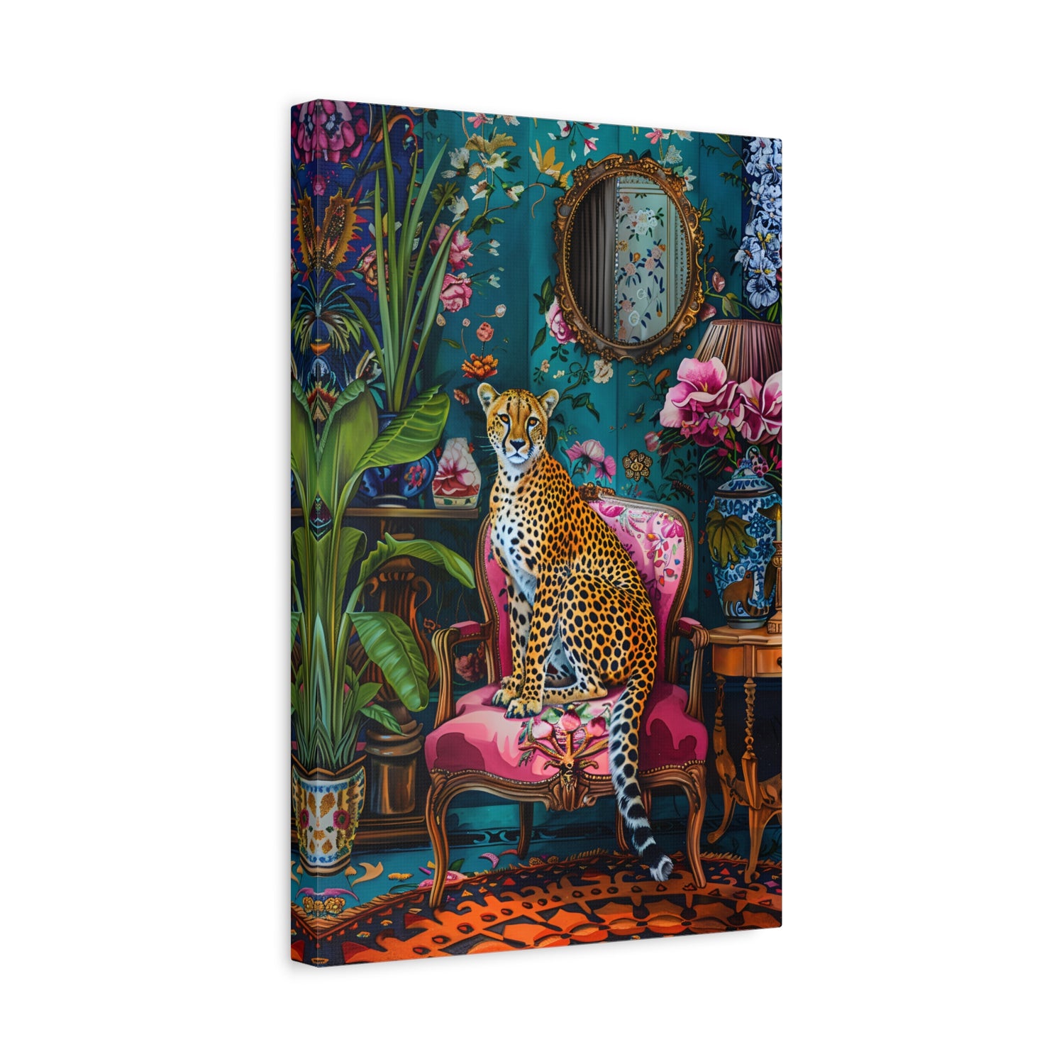 1.25" Matte Canvas - Regal Cheetah Reverie