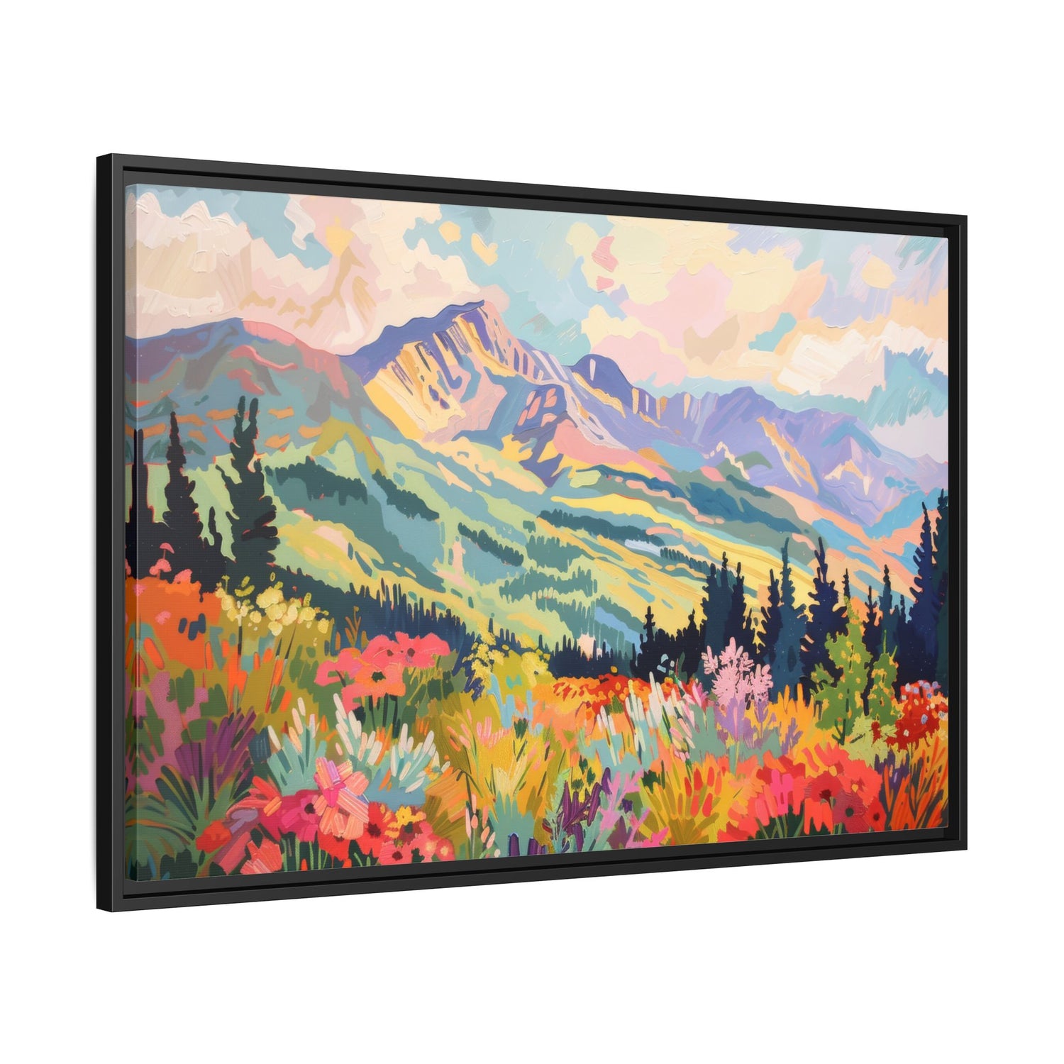 Framed Canvas - Rocky Mountain Wildflower Bliss