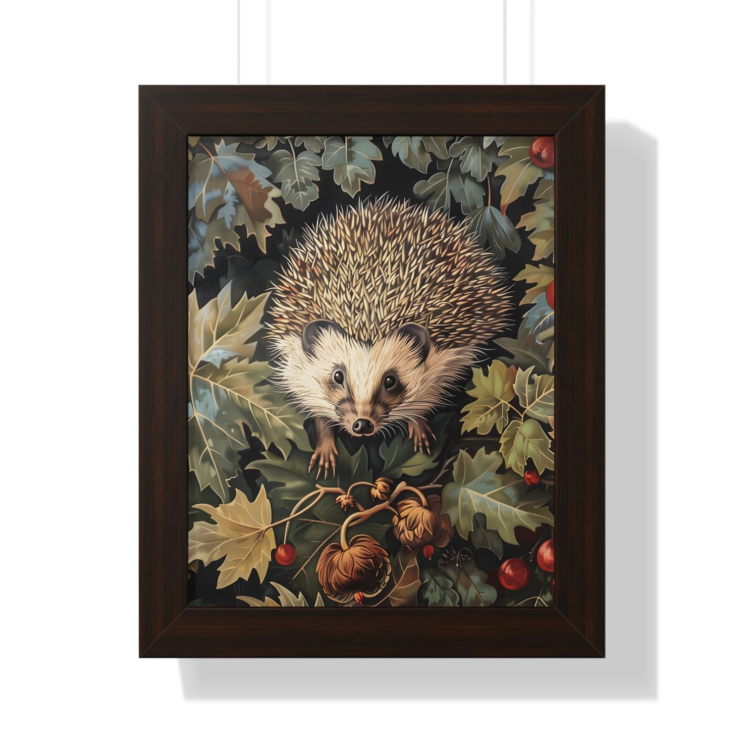 Framed Paper Print - Woodland Hedgehog Hideaway