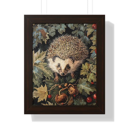 Framed Paper Print - Woodland Hedgehog Hideaway